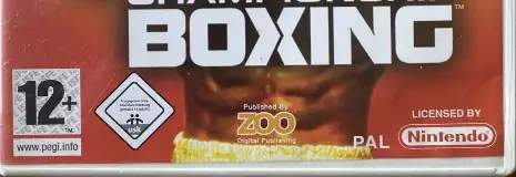 Showtime Championship Boxing, the PEGI square on its front