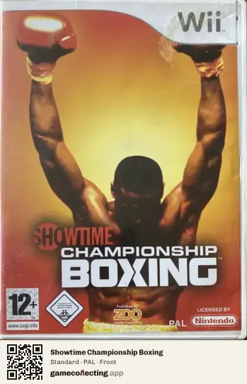 Showtime Championship Boxing Nintendo Wii, PAL box front