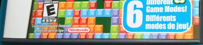 Tetris DS, the ESRB box on its front