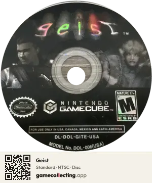 Geist Nintendo GameCube, NTSC disc
