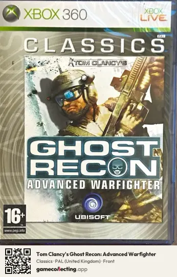 Tom Clancy's Ghost Recon: Advanced Warfighter Xbox 360, United Kingdom box front