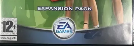 The Sims 2: University, the PEGI square on its front