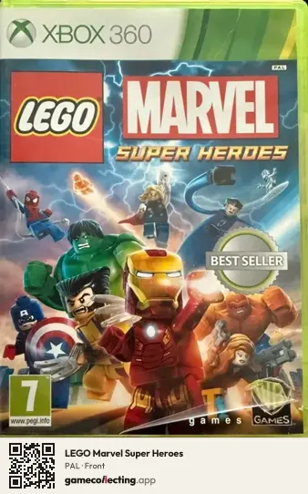 LEGO Marvel Super Heroes Xbox 360, PAL box front