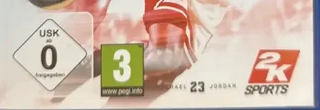 NBA 2K11, the USK square on its front
