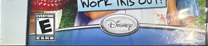 High School Musical 2: Work This Out!, the ESRB box on its front
