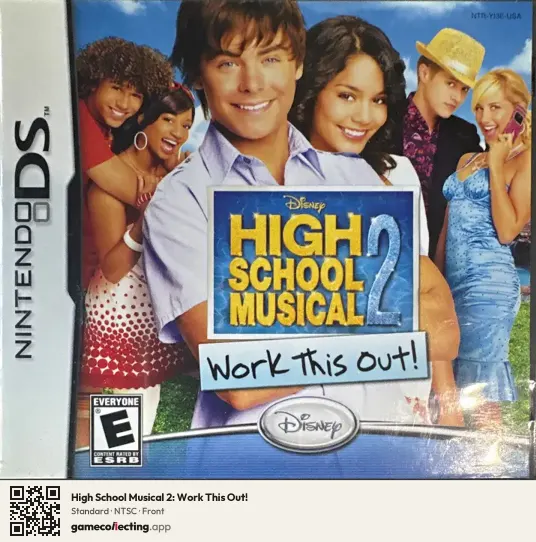 High School Musical 2: Work This Out! Nintendo DS, NTSC box front