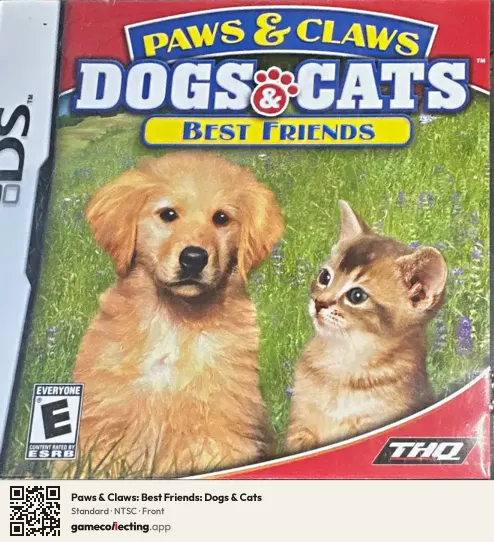 Paws & Claws: Best Friends: Dogs & Cats Nintendo DS, NTSC box front