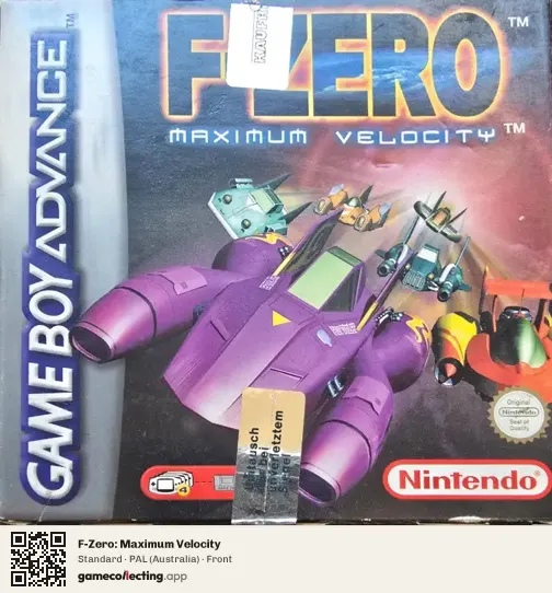 F-Zero: Maximum Velocity Game Boy Advance, Australia box front