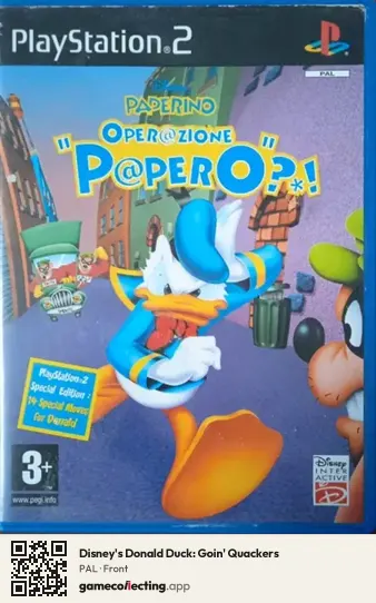Disney's Donald Duck: Goin' Quackers PlayStation 2, PAL box front