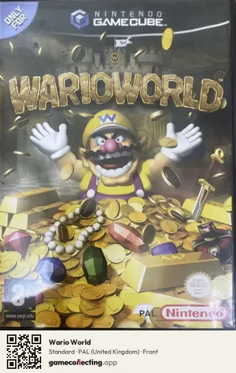 Wario World Nintendo GameCube, United Kingdom box front