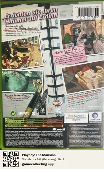 Playboy: The Mansion Xbox, Germany box back