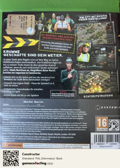 Constructor Xbox One, Germany box back