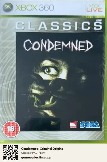 Condemned: Criminal Origins Xbox 360, PAL box front