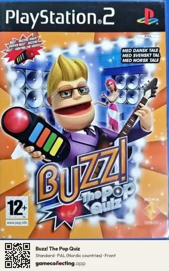 Buzz! The Pop Quiz PlayStation 2, Nordic countries box front