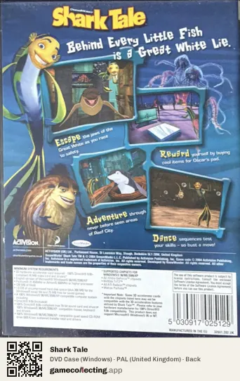 Shark Tale Computer, United Kingdom box back