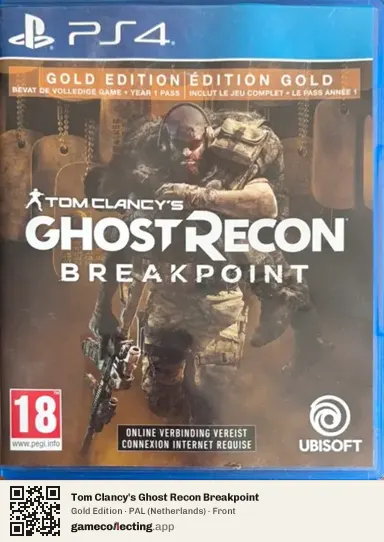 Tom Clancy's Ghost Recon Breakpoint PlayStation 4, Netherlands box front