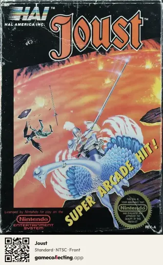 Joust Nintendo Entertainment System, NTSC box front