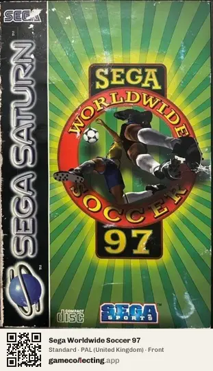 Sega Worldwide Soccer 97 Sega Saturn, United Kingdom box front
