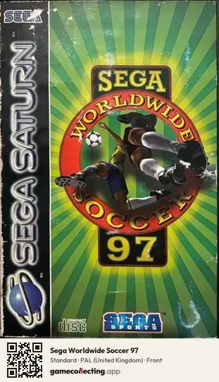 Sega Worldwide Soccer 97 Sega Saturn, United Kingdom box front