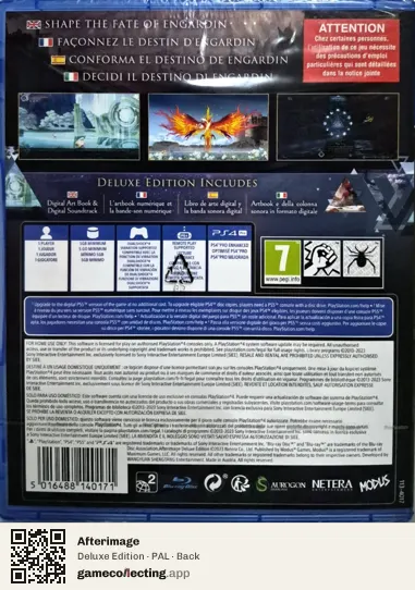 Afterimage PlayStation 4, PAL box back