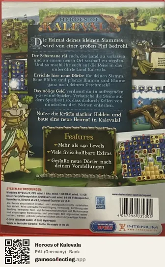 Heroes of Kalevala Computer, Germany box back