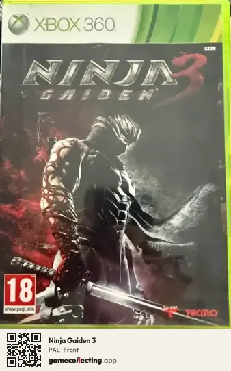 Ninja Gaiden 3 Xbox 360, PAL box front