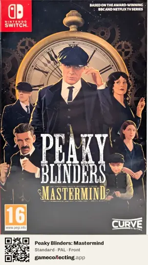 Peaky Blinders: Mastermind Nintendo Switch, PAL box front