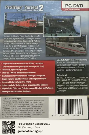 Pro Evolution Soccer 2013 Computer, Germany box back