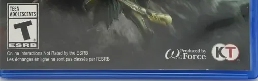 Toukiden 2, the ESRB box on its front