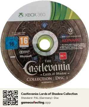 Castlevania: Lords of Shadow Collection Xbox 360, PAL disc
