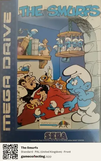 The Smurfs Sega Mega Drive / Genesis, United Kingdom box front