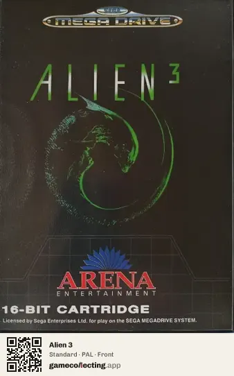 Alien 3 Sega Mega Drive / Genesis, PAL box front