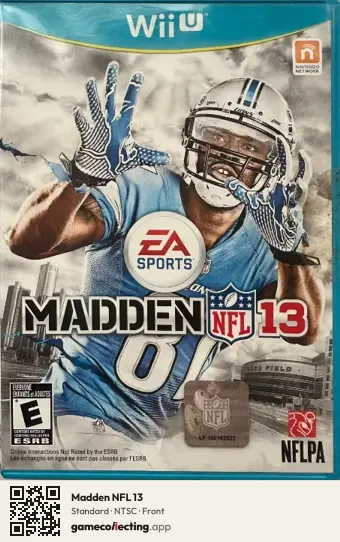 Madden NFL 13 Nintendo Wii U, NTSC box front