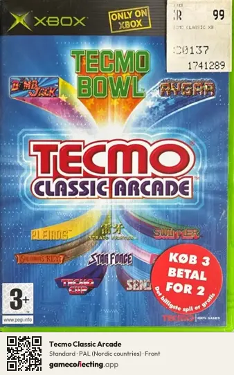 Tecmo Classic Arcade Xbox, Nordic countries box front