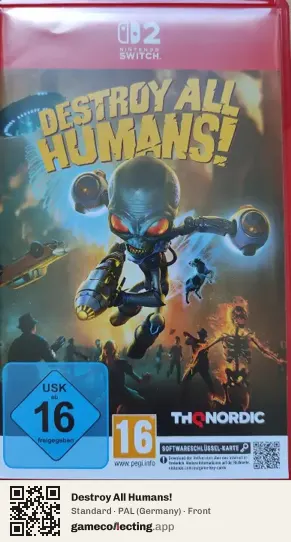 Destroy All Humans! Nintendo Switch 2, Germany box front
