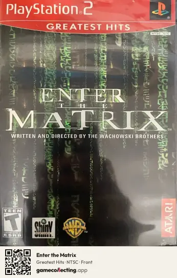Enter the Matrix PlayStation 2, NTSC box front