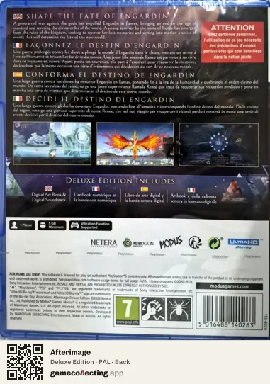 Afterimage PlayStation 5, PAL box back