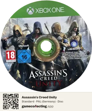 Assassin's Creed Unity Xbox One, PAL disc