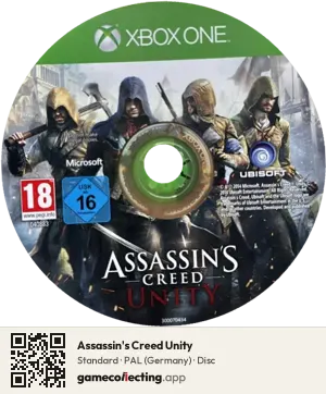 Assassin's Creed Unity Xbox One, PAL disc
