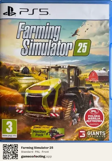 Farming Simulator 25 PlayStation 5, PAL box front