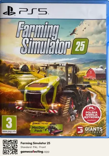 Farming Simulator 25 PlayStation 5, PAL box front