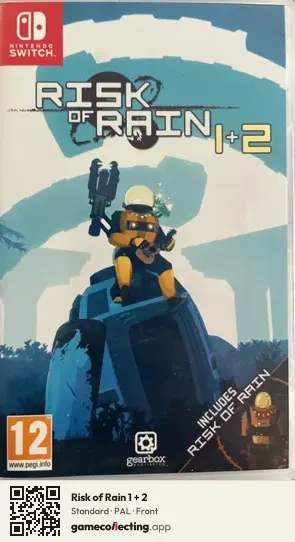 Risk of Rain 1 + 2 Nintendo Switch, PAL box front