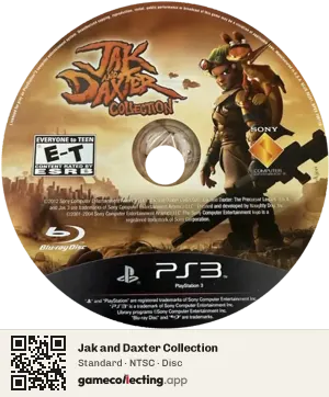 Jak and Daxter Collection PlayStation 3, NTSC disc