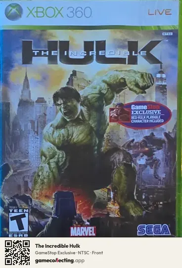 The Incredible Hulk Xbox 360, NTSC box front