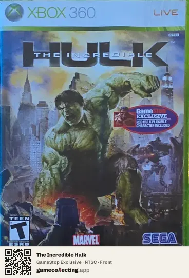 The Incredible Hulk Xbox 360, NTSC box front