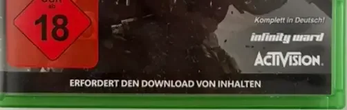 Call of Duty: Infinite Warfare, the USK square on its front