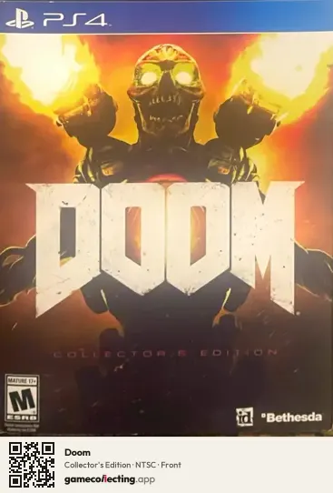 Doom PlayStation 4, NTSC box front
