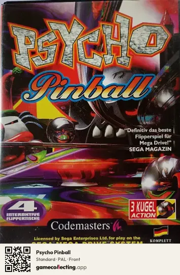 Psycho Pinball Sega Mega Drive / Genesis, PAL box front