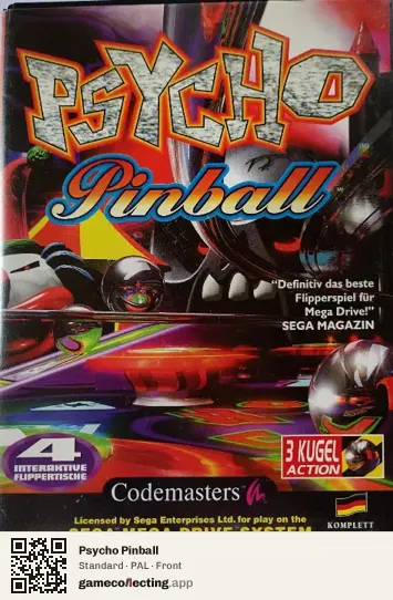 Psycho Pinball Sega Mega Drive / Genesis, PAL box front