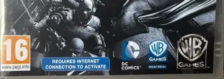 Batman: Arkham Origins, the PEGI square on its front